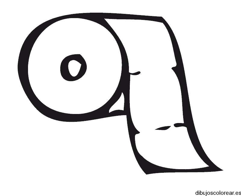 Dibujo de un rollo de papel higiénico