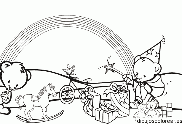 Dibujo de unos juguetes de navidad 