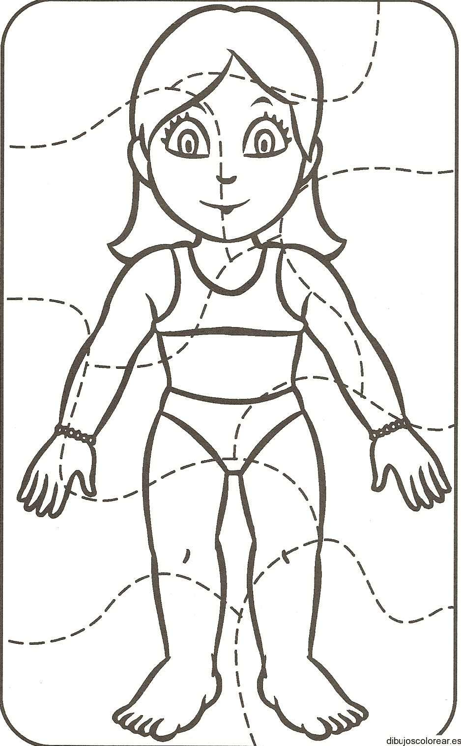 Dibujo de un rompecabezas de una niña