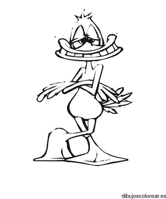 Dibujo de un pato sonriente