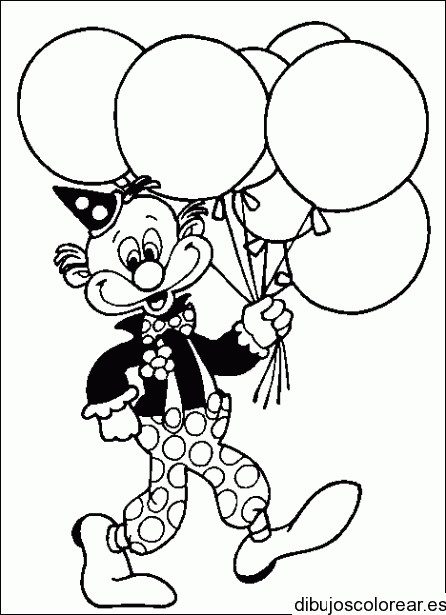 Dibujo de payasito con globos