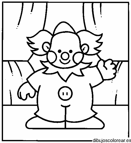 Dibujo de un payaso saludando