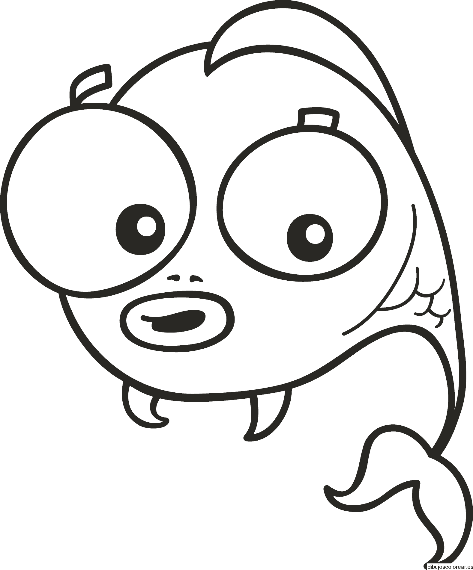 Dibujo de un pez de grandes ojos 