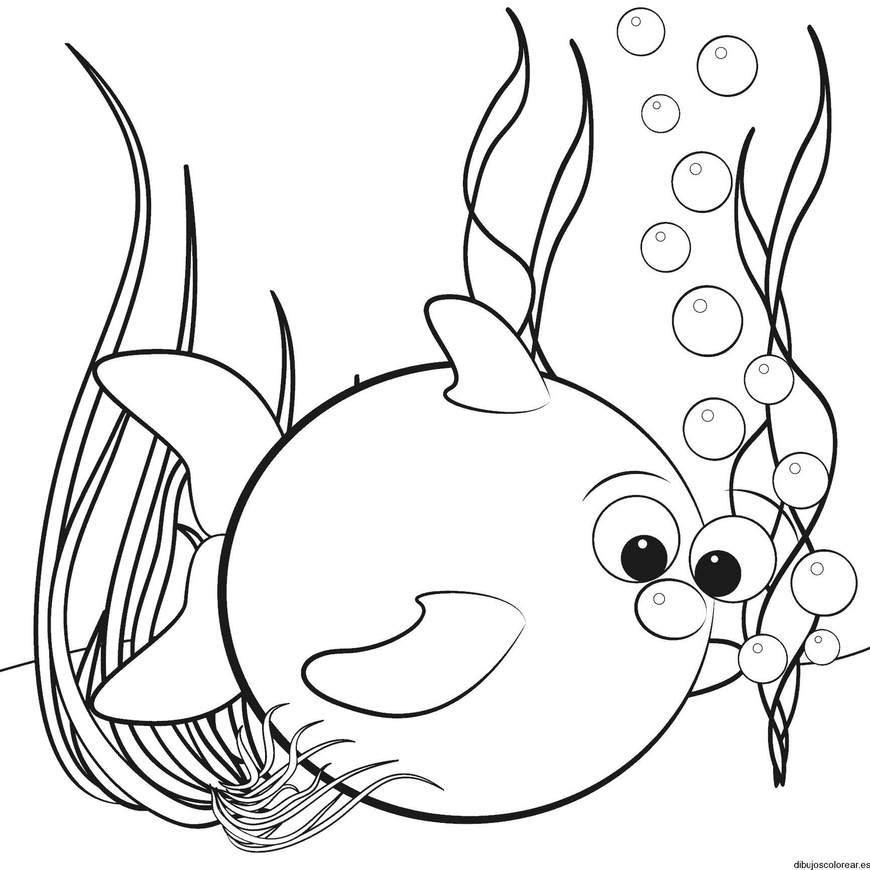Dibujo de un  pequeño pez globo 