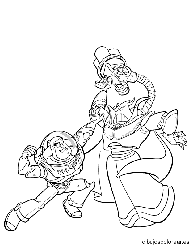 Dibujo de Buzz peleando