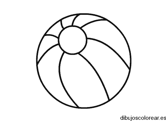 Dibujo de una pelota de playa