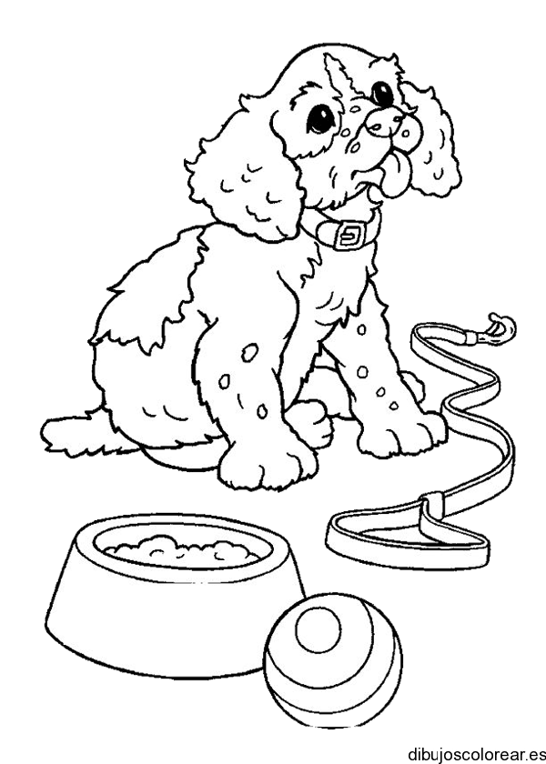 Dibujo de un perro jugando