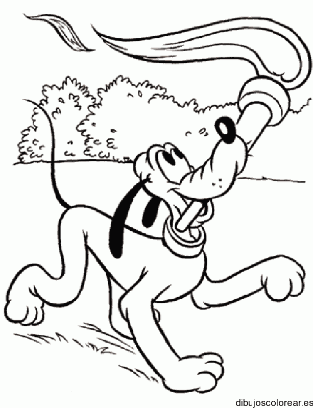 Dibujo de Pluto jugando