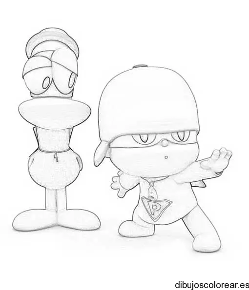 Dibujo de Pocoyo karateka
