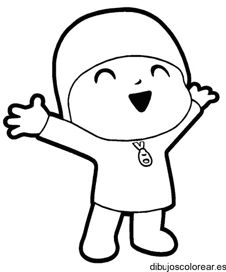 Dibujo de Pocoyo sonriendo