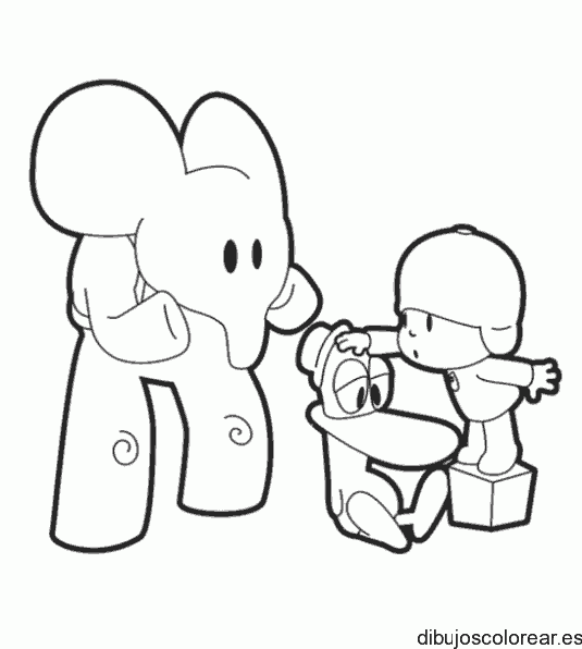 Dibujo de Pocoyo y Elly
