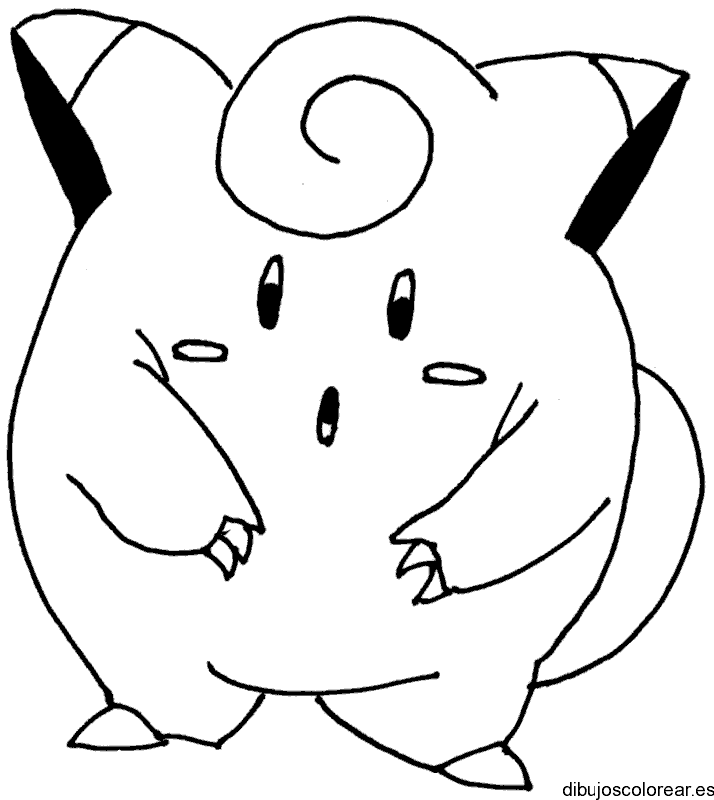Dibujo de un pokemon asustado