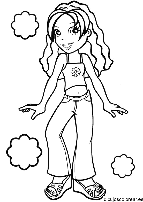 Dibujo de Polly Pocket sonriendo