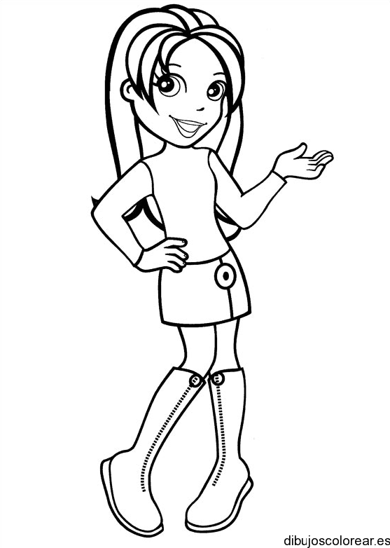 Dibujo de Polly Pocket saludando