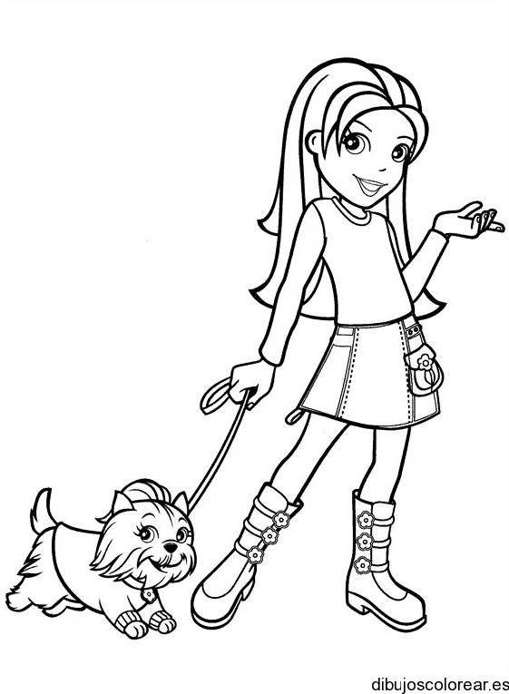 Dibujo de Polly Pocket y un perro
