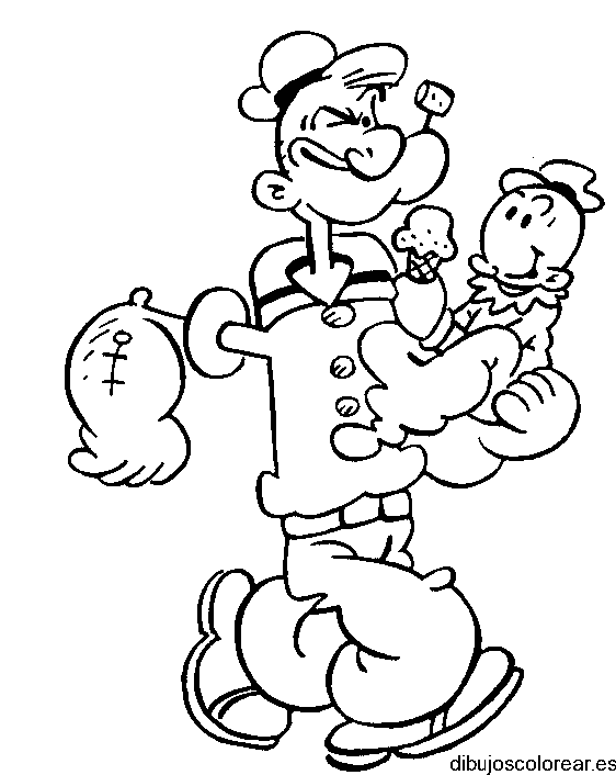 Dibujo de Popeye y Cocoliso