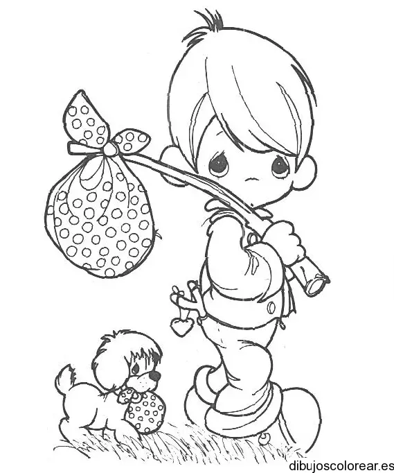 Dibujo de un niño de Precious Moments