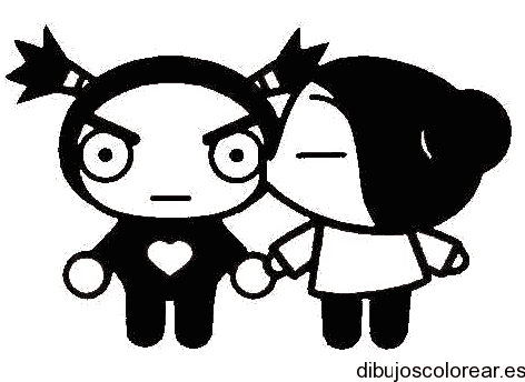 Dibujo de Pucca romántica