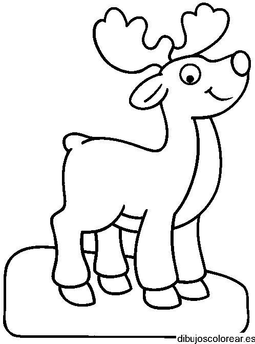 Dibujo de un sonriente venado