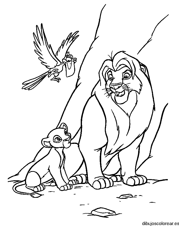 Dibujo de Scar y Simba