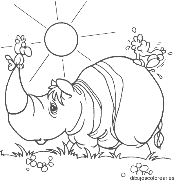 Dibujo de un rinoceronte