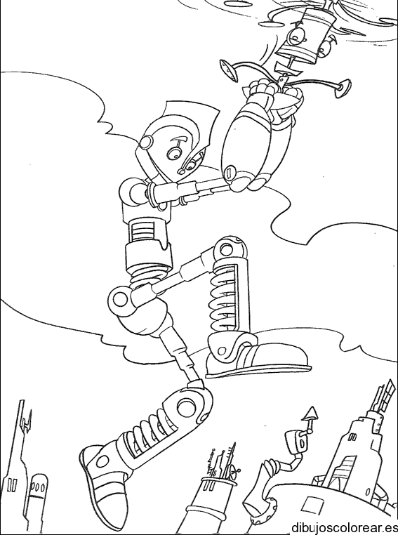 Dibujo de dos robots