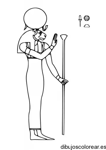 Dibujo de una figura egipcia
