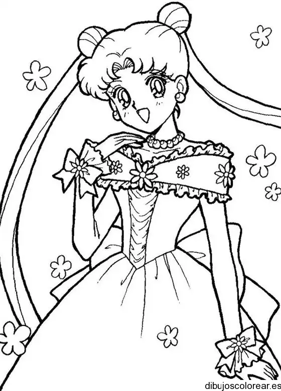 Dibujo de Sailor Moon sonríendo