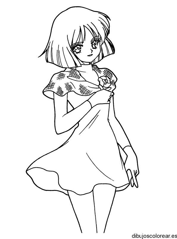Dibujo de Sailor Moon de paseo