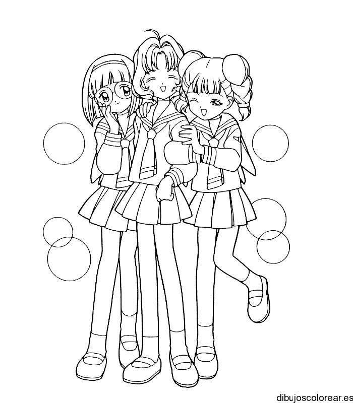 Dibujo de Sakura y sus amigas