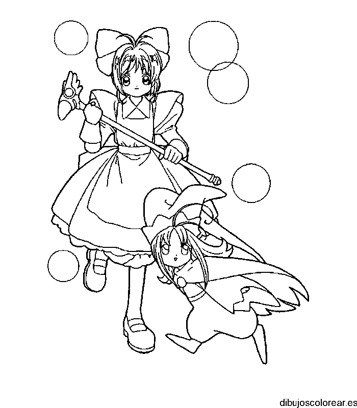 Dibujo de Sakura jugando