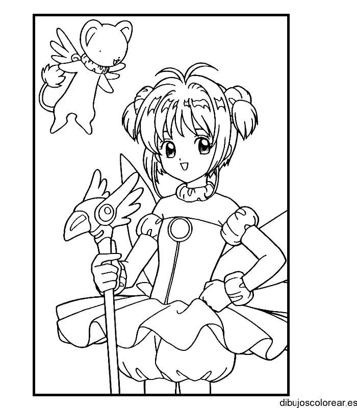 Dibujo de Sakura sonríendo