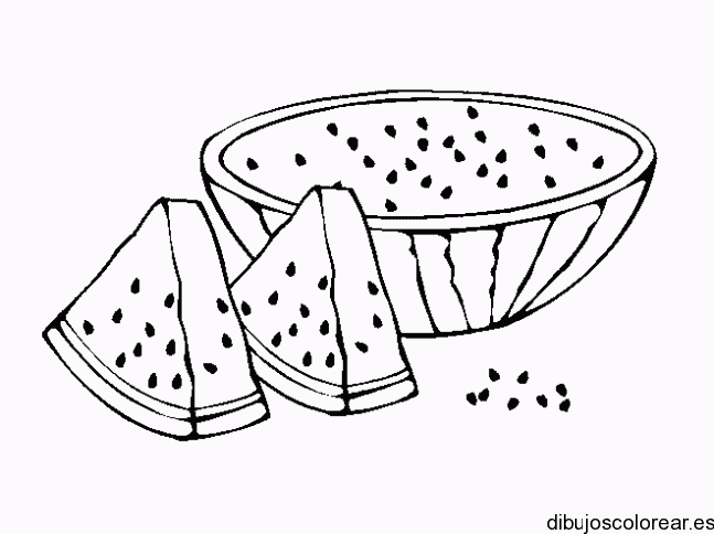 Dibujo de una sandía