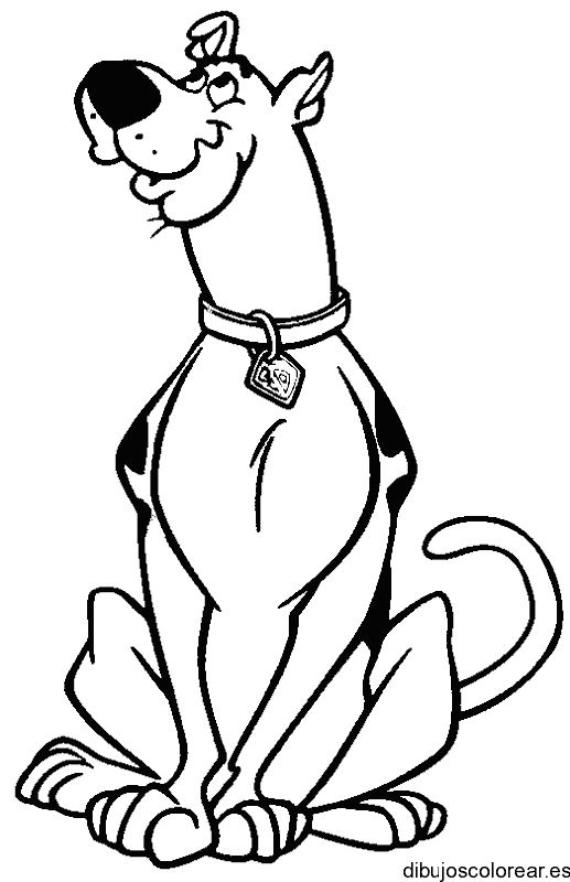 Dibujo de Scooby Doo sentado
