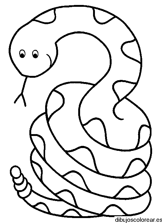 Dibujo de una serpiente enrollada