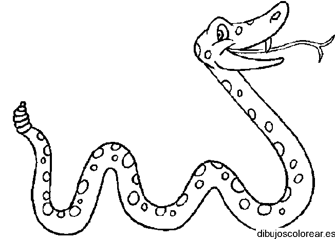 Dibujo de una serpiente sonriente