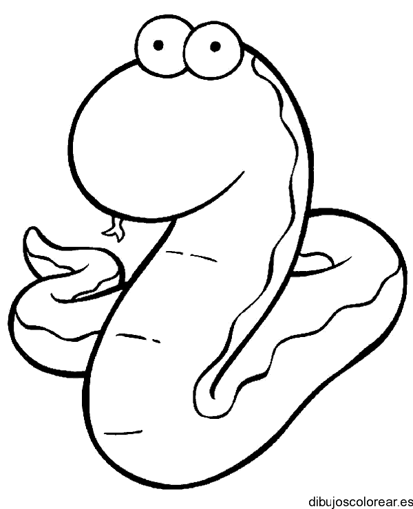 Dibujo de una cómica serpiente