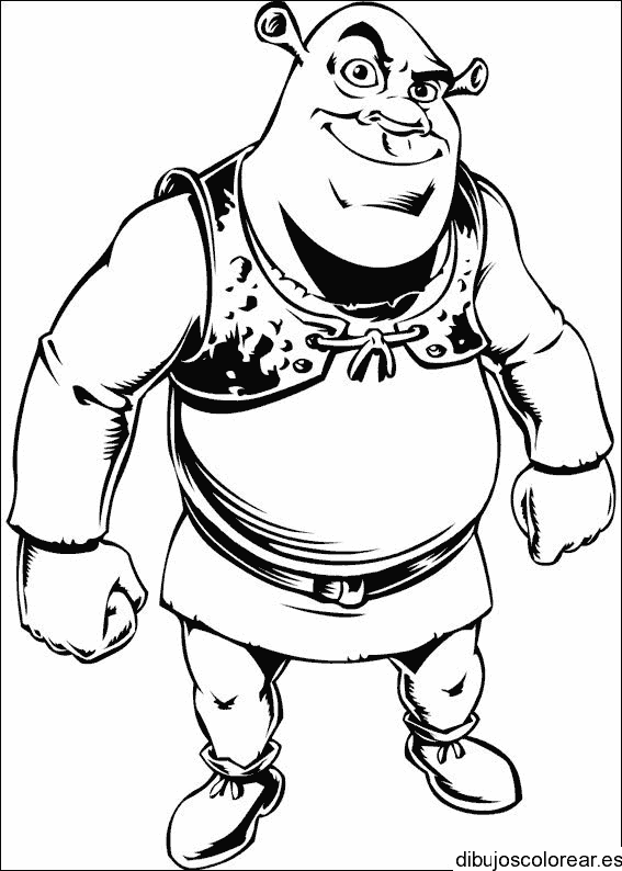 Dibujo de Shrek enfadado