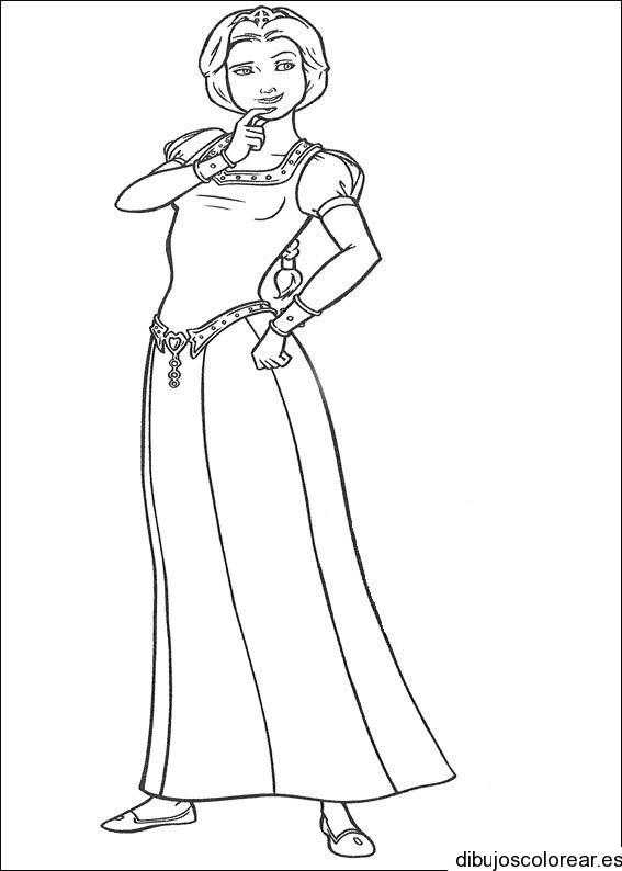 Dibujo de Fiona sonríendo
