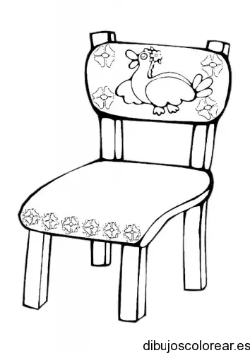 Dibujo de una silla con un pato 