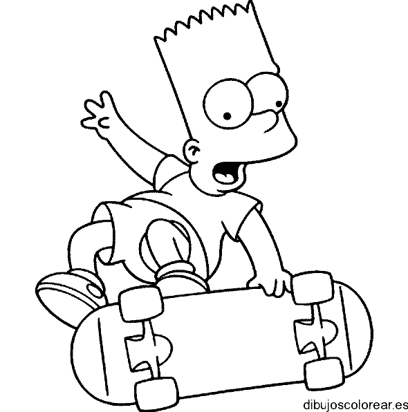 Bart Simpson en monopatín