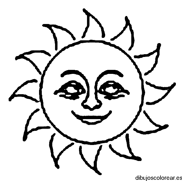 Dibujo de un sonriente sol