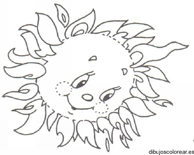 Dibujo de un sonriente sol