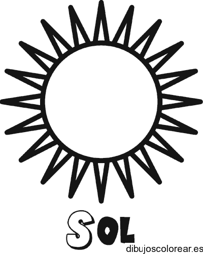 Dibujo de un sol radiante