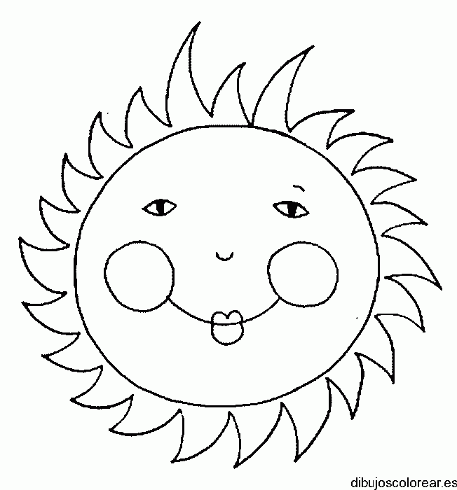 Dibujo de un sol muy sonriente 