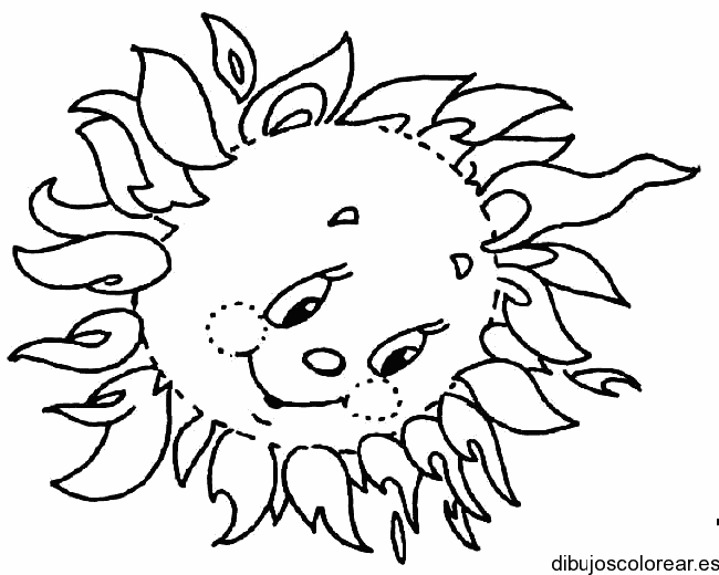 Dibujo de un pequeño sol sonriente 