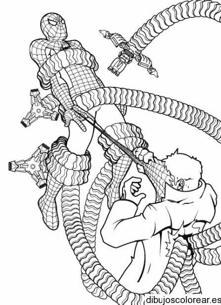 Dibujo de Spiderman prisionero