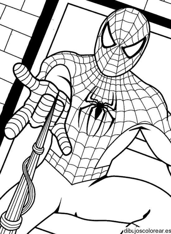 Dibujo de Spiderman al ataque