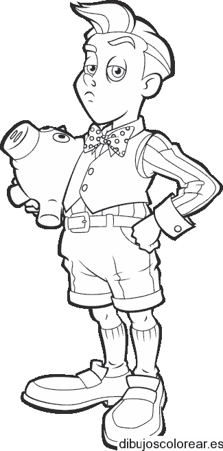 Dibujo de un niño serio