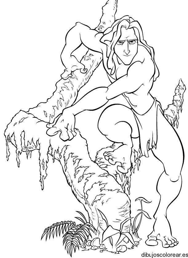 Dibujo de Tarzán enfadado